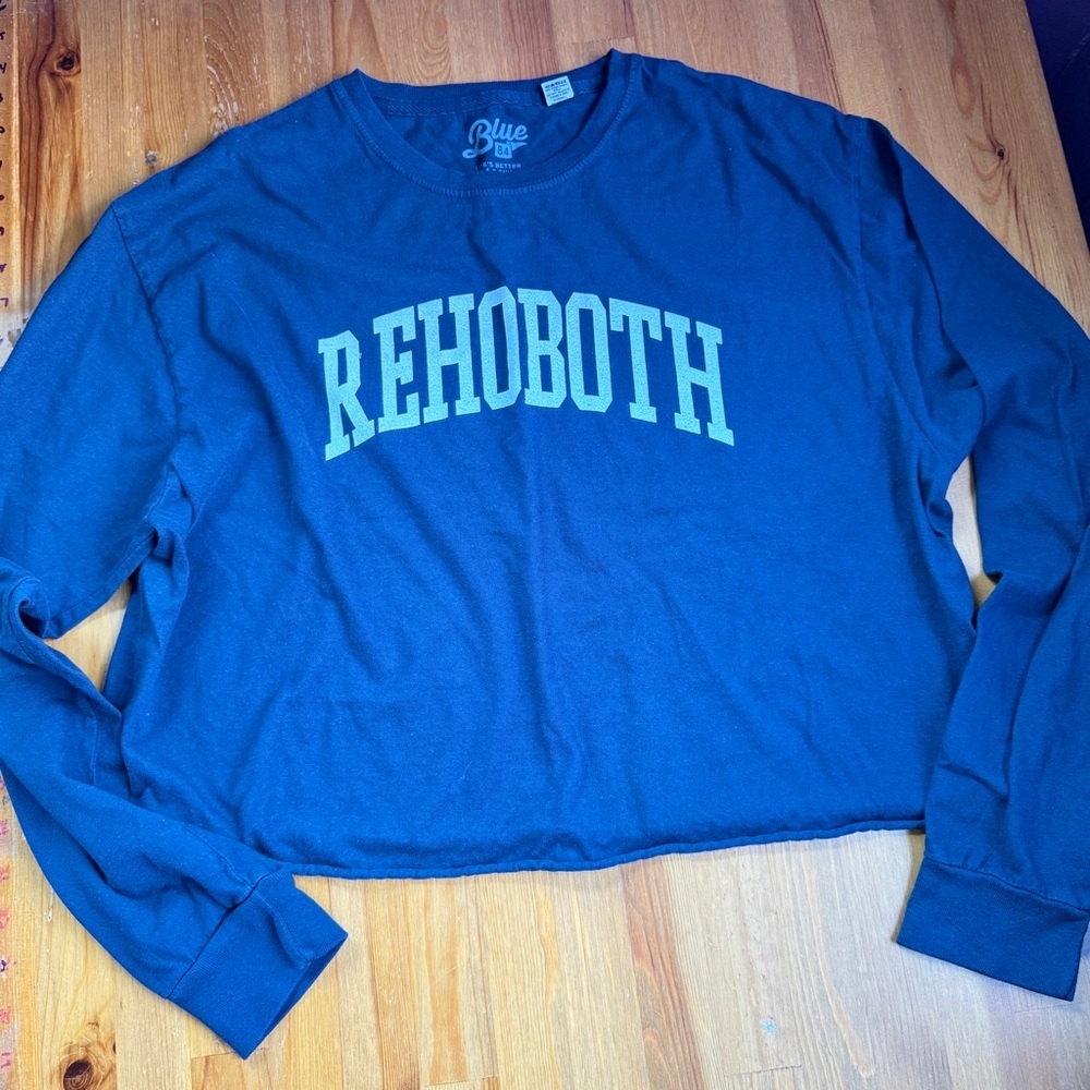 Rehoboth beach cropped cotton sweatshirt size large